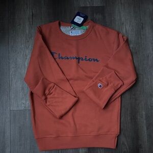 Champion Men's Burnt Orange Crewneck Sweater